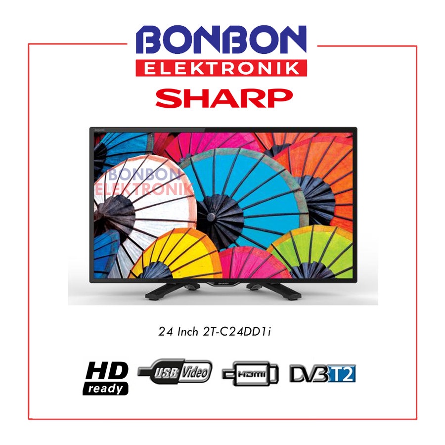 Sharp LED Digital TV 24 Inch 2T-C24DD1i AQUOS DVB-T2 HD READY