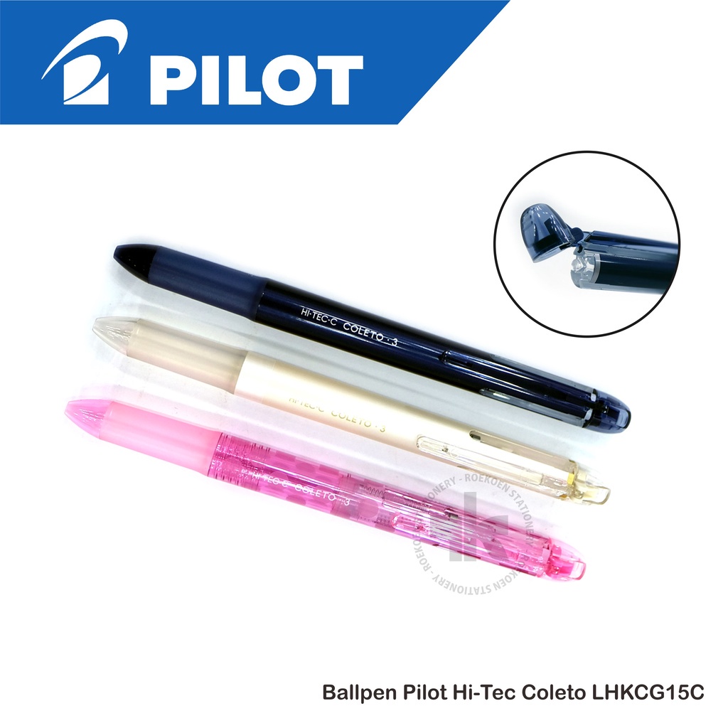 

Pilot HI-TEC-C Coleto Ballpen Kosongan Isi 3 LHKCG15C - Ballpoint 3 Warna