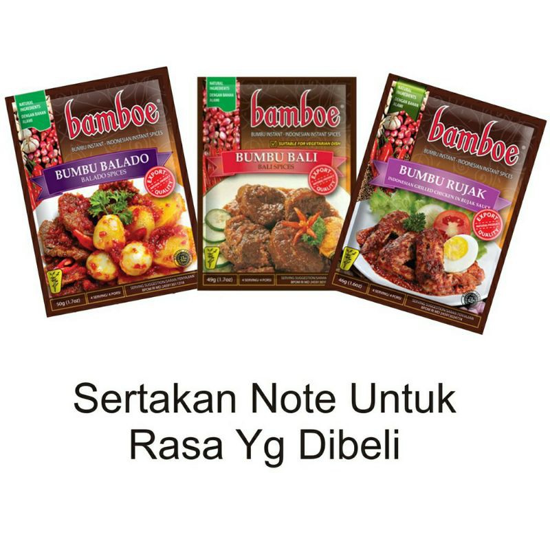 

Bumbu Bamboe Export 22 Varian Rasa | Bumbu Dapur | Bumbu Instan | Bumbu Masak