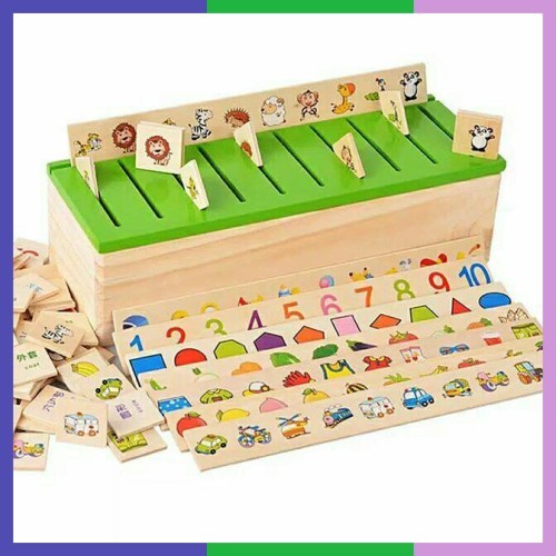 Kotak Kayu Edukasi - Classification Box - Mainan Edukasi - Montessori