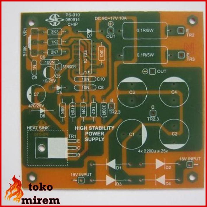 PCB High Stability Power Supply Saturn Ps-010 d21r dijamin