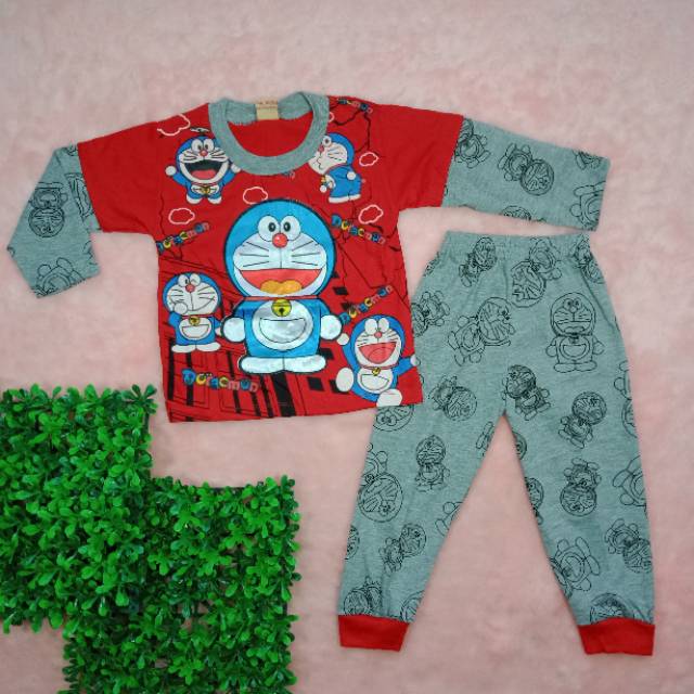 Ss#303 Setelan Anak Laki laki Lengan Panjang Size 2-4tahun / Baju Nyala &amp; Musik / Piyama Anak Cowok