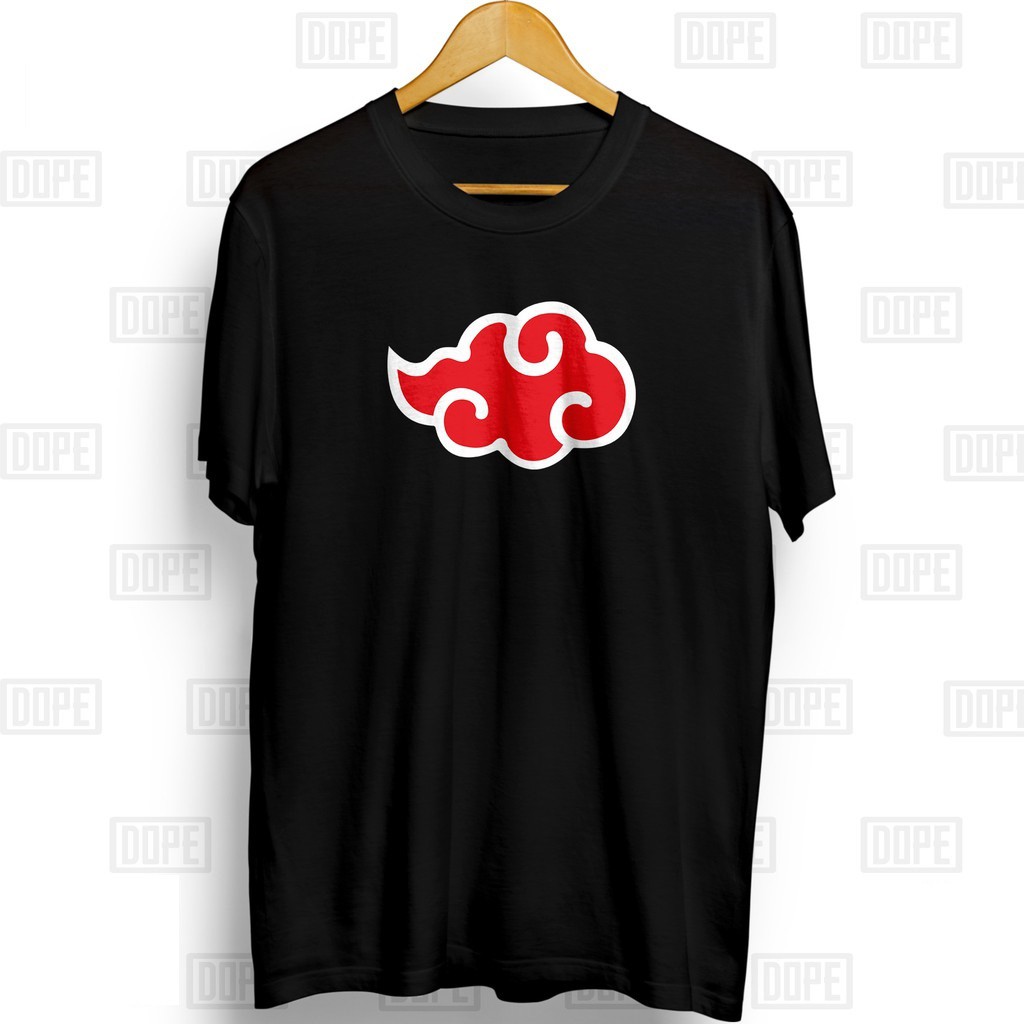 Kaos Anime Naruto Akatsuki Logo Premium Distro Japan Baju Manga Jepang Baju Pria Wanita  COMBED 30 S