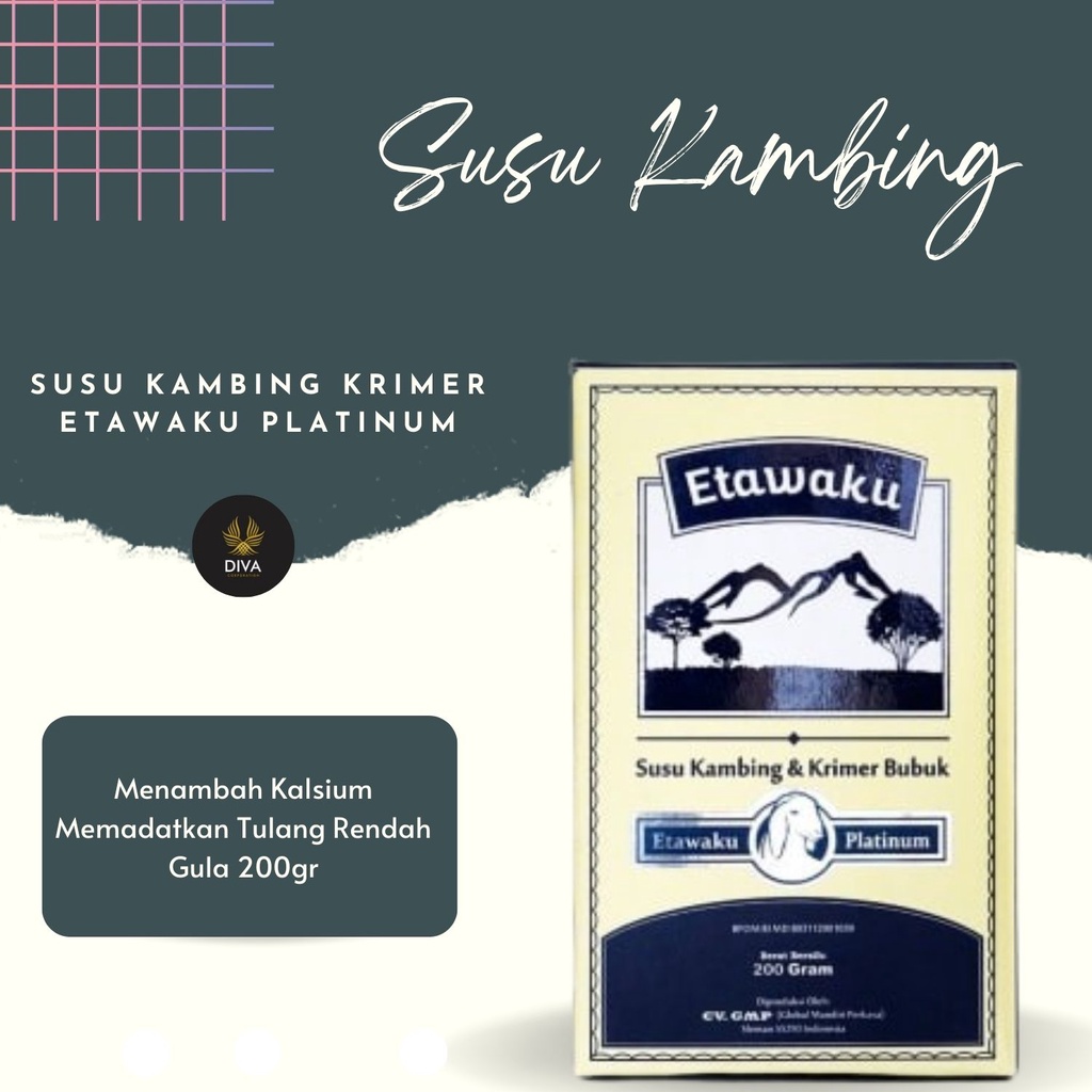 

Susu Kambing ETAWAKU bubuk 200gr mengatasi magh melancarkan ASI Menambah Kalsium Memadatkan Tulang