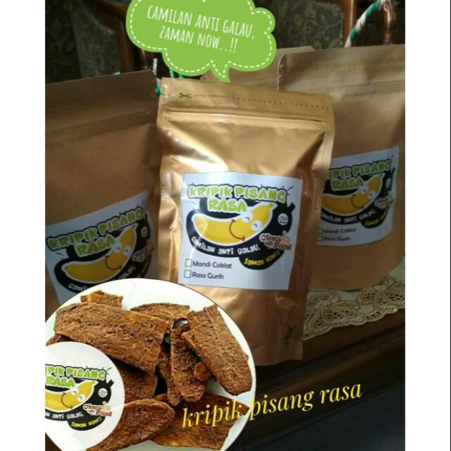 kripik pisang rasa coklat