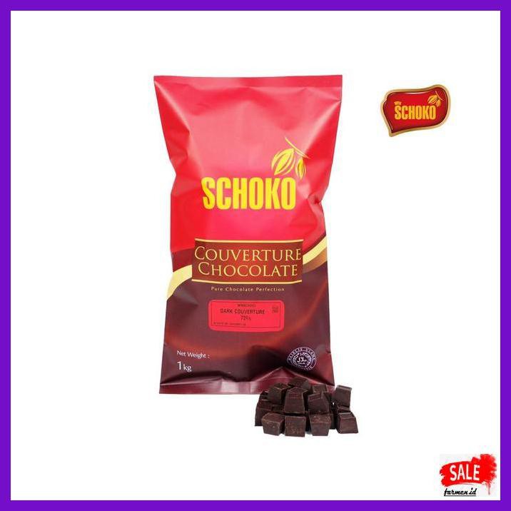 

SAKMACOKLAT- DARK CHOCOLATE COUVERTURE 72% CUBE 1KG SCHOKO / EASY MELT CHOCOLATE -MAKANAN-MINUMAN.