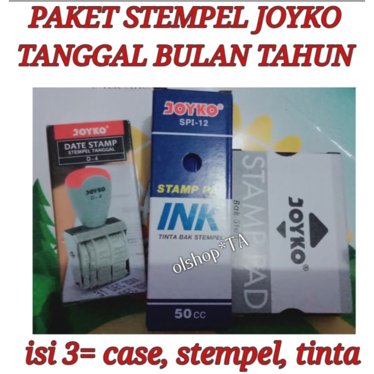 

Paket Stempel Joyko Isi 3 / case / stempel / Tinta ( tanggal bulan tahun )