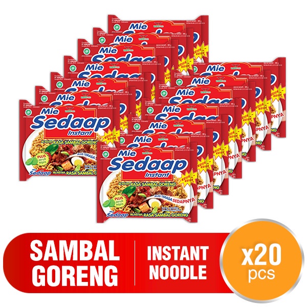 

Sedaap Mie Instan Sambal Goreng 88 gr x 20 pcs