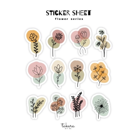

Sticker Sheet Takara by Shinta - Flower Color Series