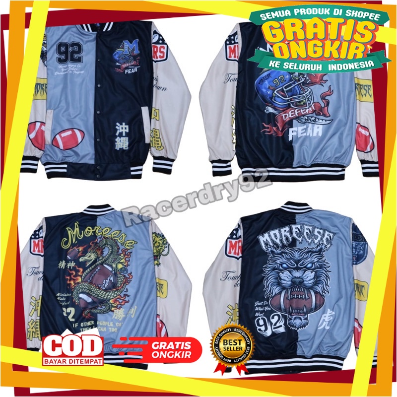Jaket Jeans bomber Hoddie Termurah / jaket pria Parsity/ Varsity keren/ varsity bisbol/ jaket bisbol