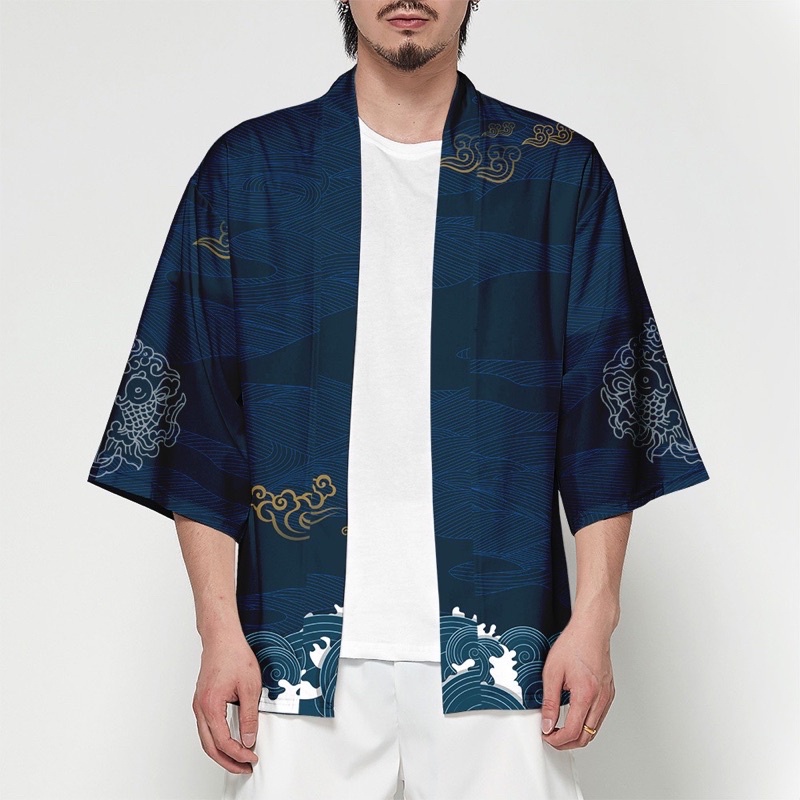 KIMONO CARDINGAN IMPORT PRIA WANITA JEPANG HARAJUKU KOREA M-2XL TB30
