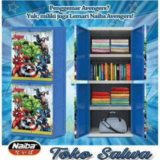  Lemari  Plastik  Naiba Multi Super Cabinet 9264 Avengers  