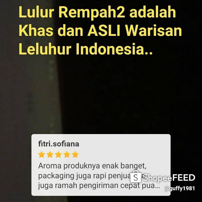 [ 500gram ] Lulur &quot;Cantik&quot; | Lulur Bedda Lotong basah | Lulur Rempah Hitam