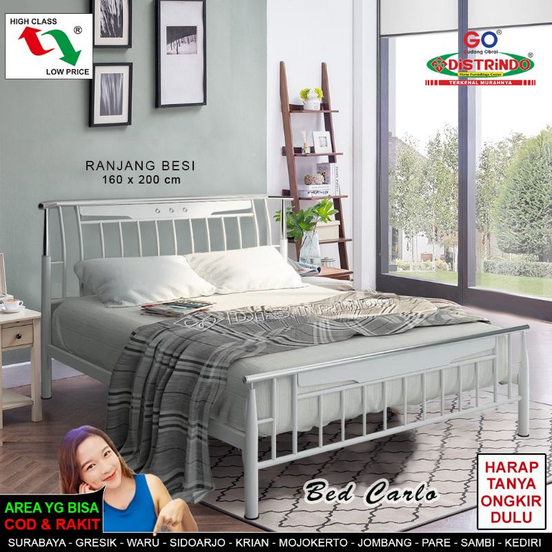 DISTRINDO Ranjang Besi Minimalis / Divan Besi Kuat dan Kokoh