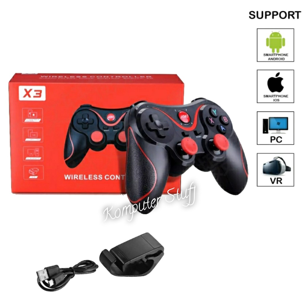 Stick Bluetooth Gamepad Joystick X3 Di Smartphone, Smart TV, Laptop, PC