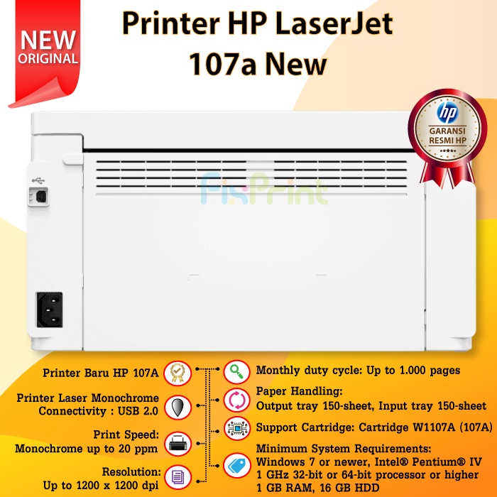 HP Printer M107a Laserjet Monochrome | Laser 107a 4ZB77A