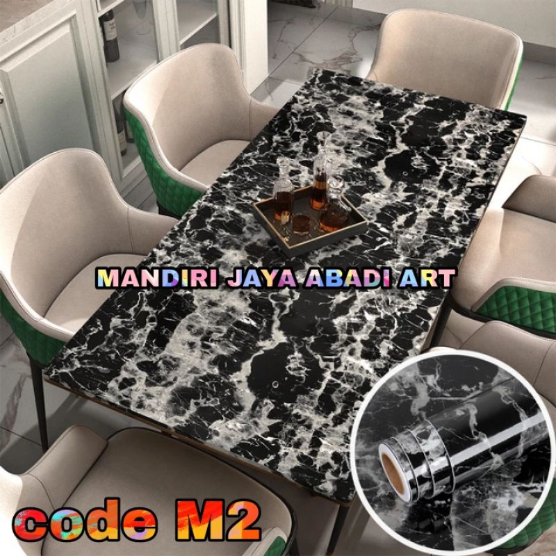 Stiker Serat Kayu Tekstur dan Stiker Marmer Marble Glossy Tebal Premium Pelapis Furniture Meja Lemari Kayu Lantai Kaca Pintu Kitchen Set Dinding Dapur Anti Air Minyak dan Tahan Panas ( L-122 CM )