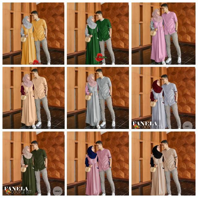 CP FANELA CP RAFELIA CP DANELA cp aurora baju pasangan muslim couple gamis couple gamis koko