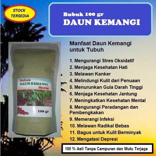 Bubuk Daun Kemangi 100 gr