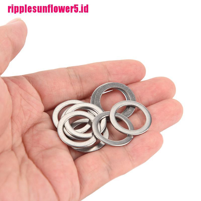 10pcs Ring Washer Spacer Pedal Sepeda Bahan Stainless Steel