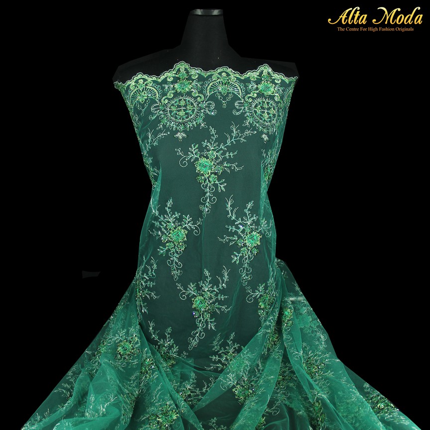

Alta Moda Tulle Bordir C.Dior Seafoam Motif Bunga Hijau (1Pcs)