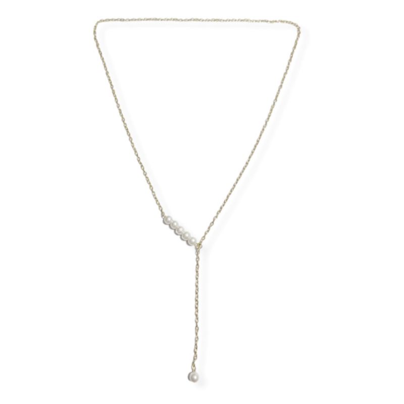 Arabella Korean Pearl Necklace Kalung Mutiara Tarik Ulur Rantai Korea