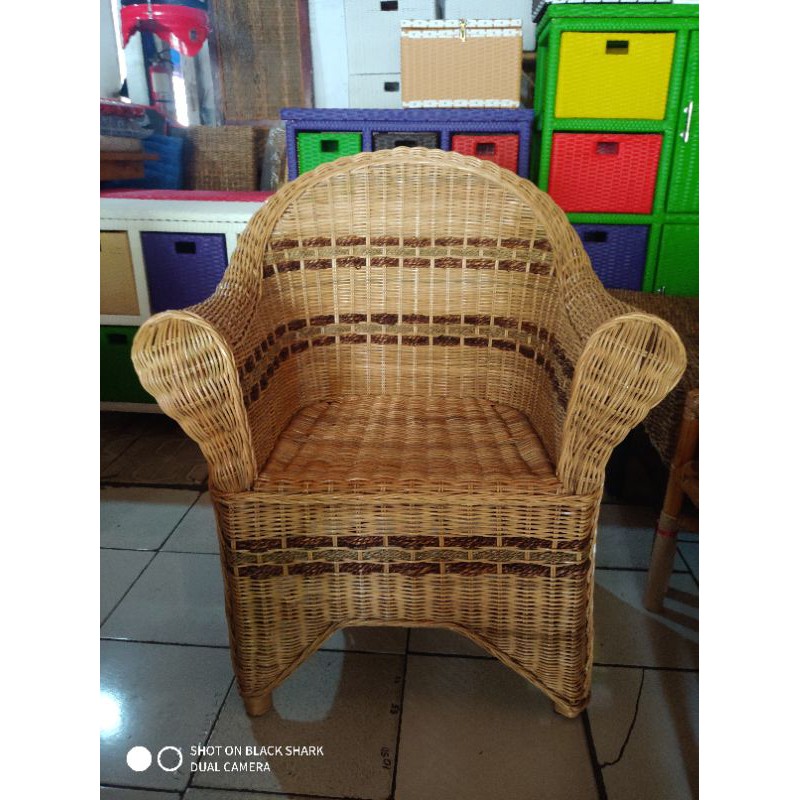 Kursi Tamu Rotan 1 Set isi 4 plus 1 Meja