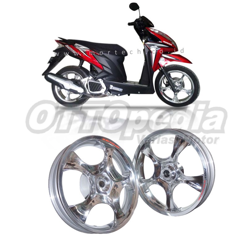 Velg Pelek Racing Tapak Lebar Power Rose Palang 5 VARIO 110 BEAT SCOOPY Vario 125 Vario 150 Ring 14-