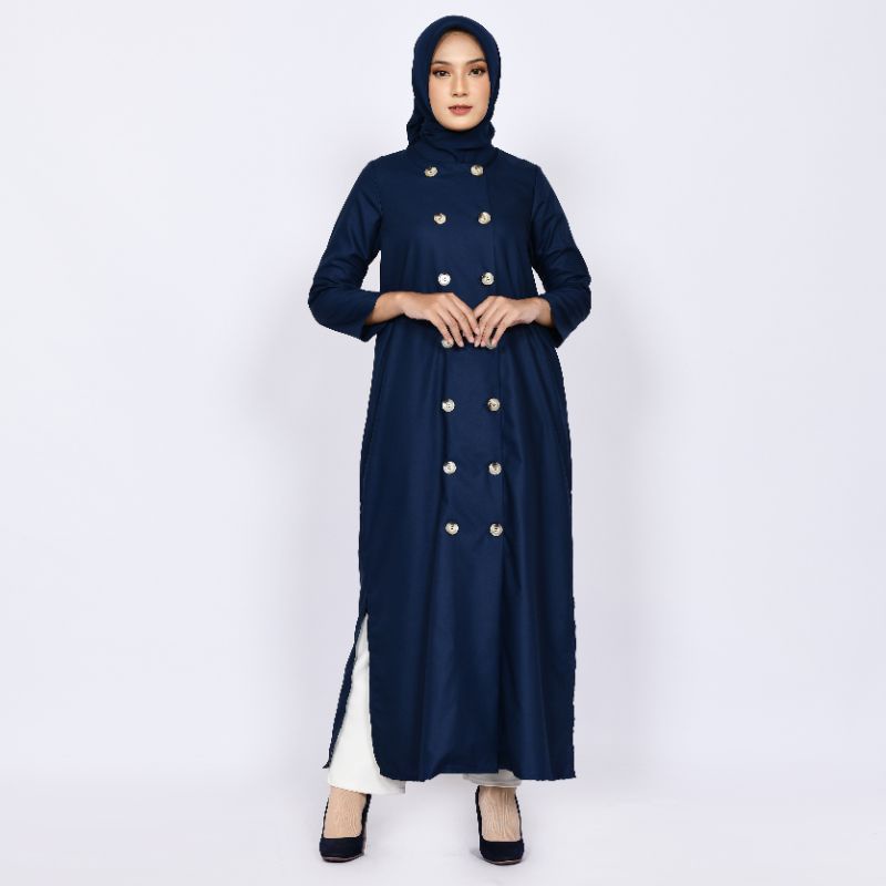 Dress / gamis  berkancing katun toyobo