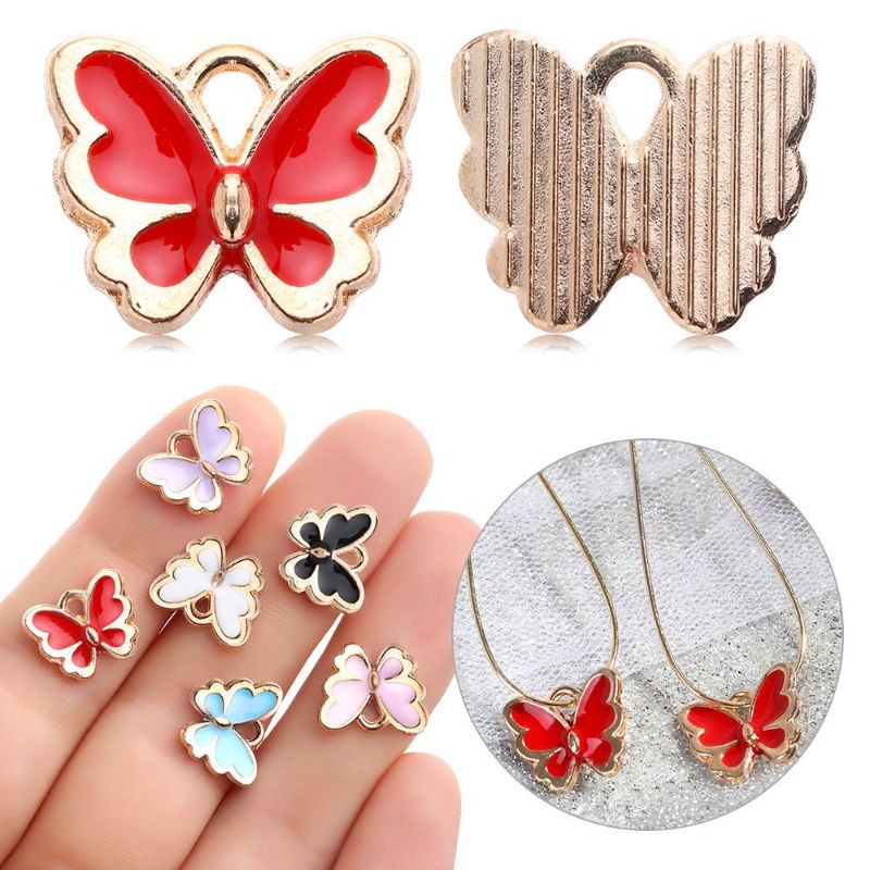 Charm Bandul Liontin Kalung Gelang Kupu Kupu Butterfly Bahan Craft DIY Aksesoris