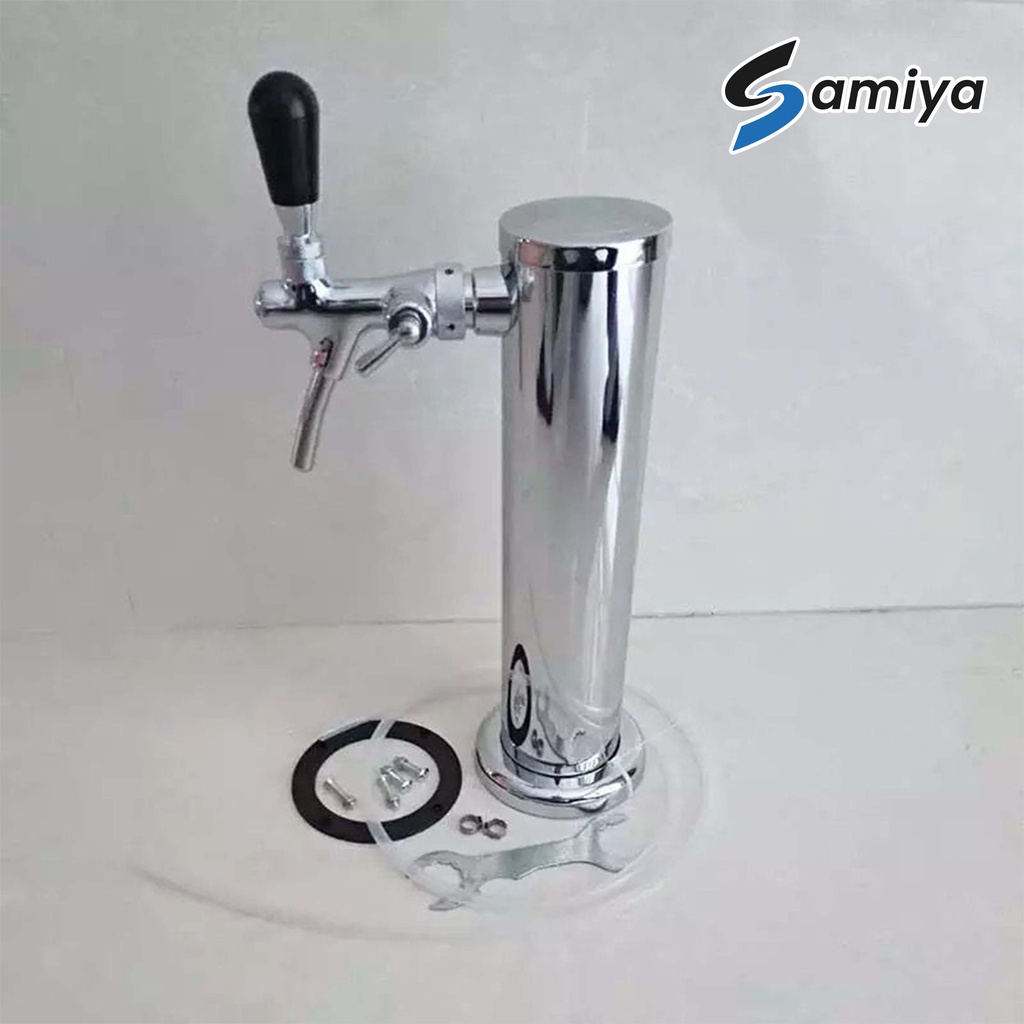 beer tower single tap with flow control / kran mesin kegerator dispenser stainless