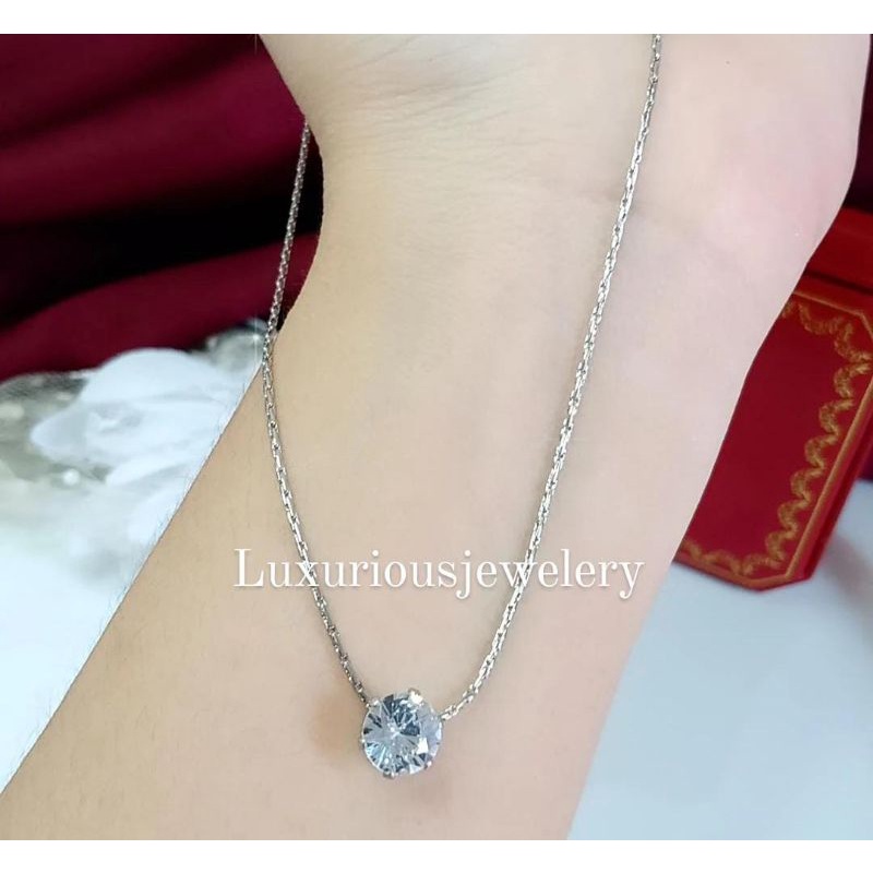 Luxuriousjewelery- Kalung Solitaire tittanium