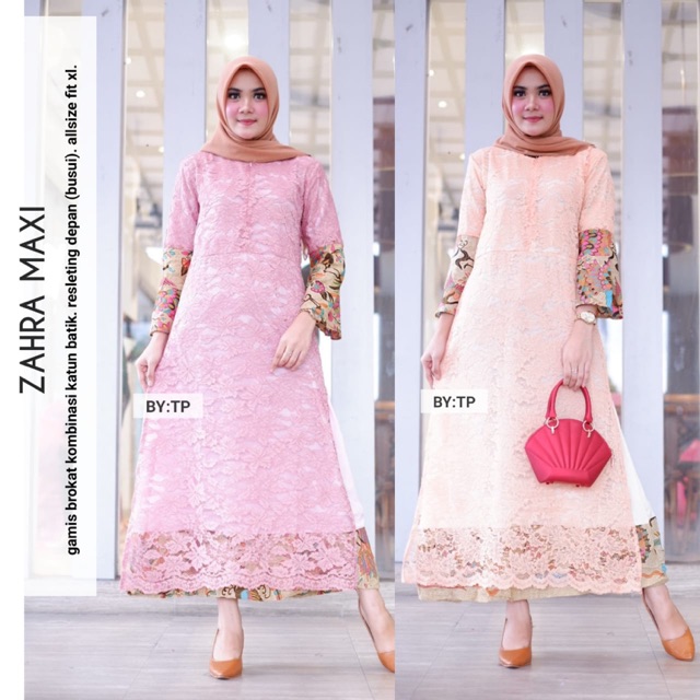 Gamis Brokat Zahra Maxi