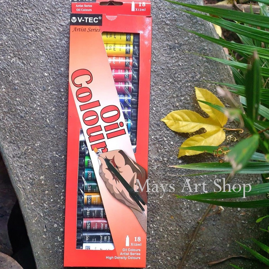 

V-TEC Oil Colour Artist Series set 18 warna x 12ml Vtec Cat Lukis Minyak 18 x 12 ml VT-1338/O