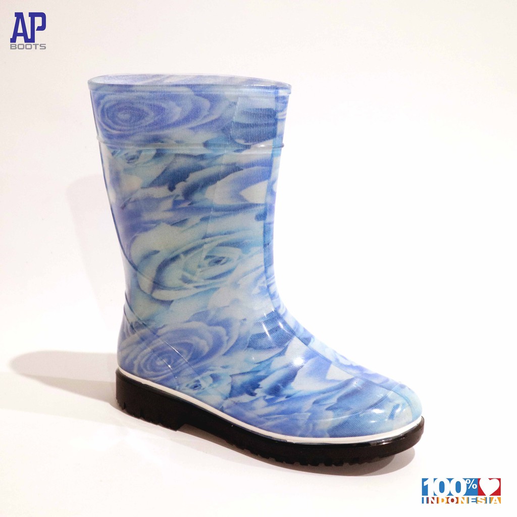 AP 2012 FRESH BLUE ROSE 19.0-22.0 - SEPATU BOOT SEPATU KARET ANAK - AP BOOTS