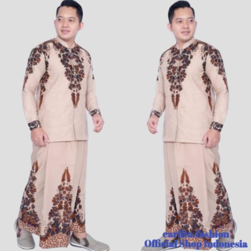 baju koko pria Setelan sarung batik solo model terbaru premium modern