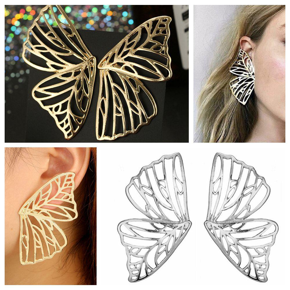 Anting LILY Butterfly Perhiasan Elegan Boho Zinc Alloy