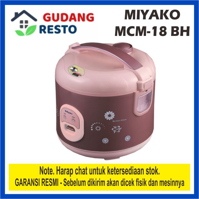 MIYAKO MCM 18 BH MAGIC COM ANTI GORES 1.8 Liter RICE COOKER 1.8L PENANAK NASI 1.8 L MCM18 / 18BH