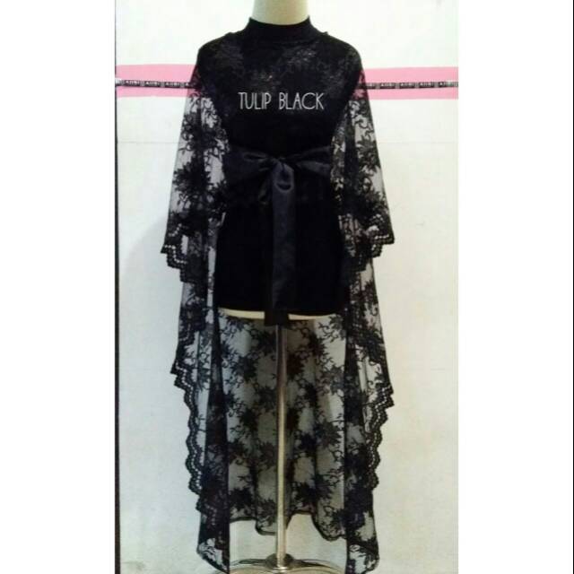 Long cape tulip murah.cape brokat cantik