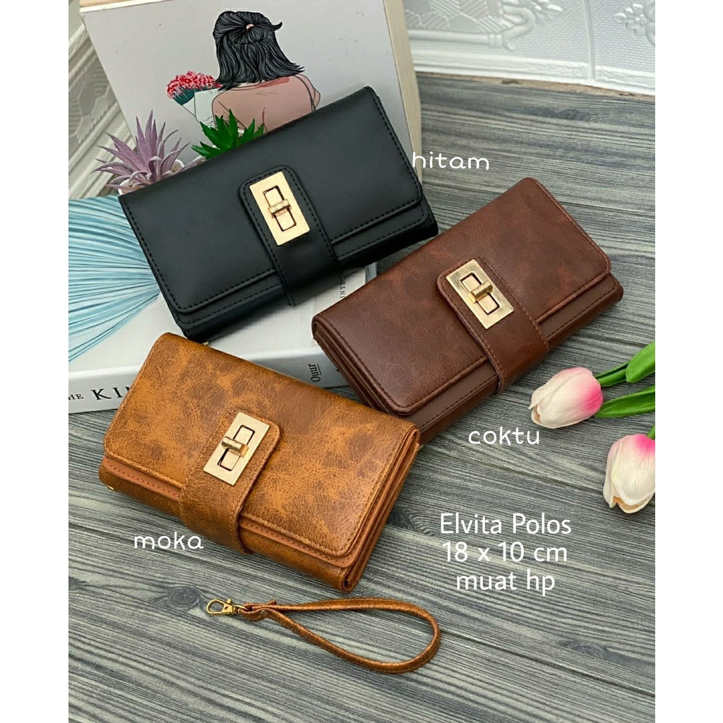 DOMPET WANITA MOTIF POLOS