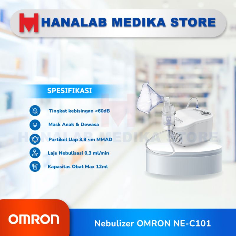LAKU OMRON NEBULIZER NE C101 / ALAT UAP DEWASA, ANAK DAN BAYI
