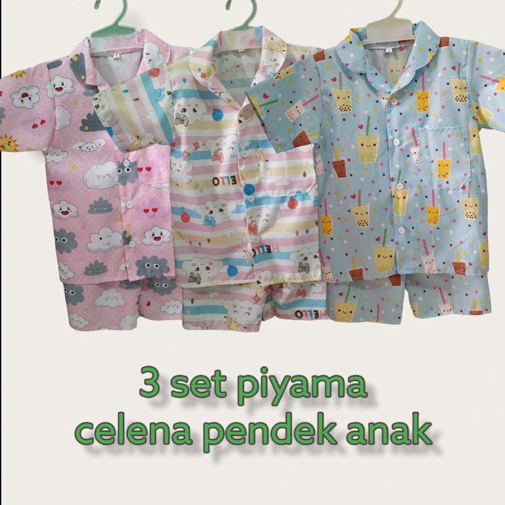 3 set piyama anak,daster anak