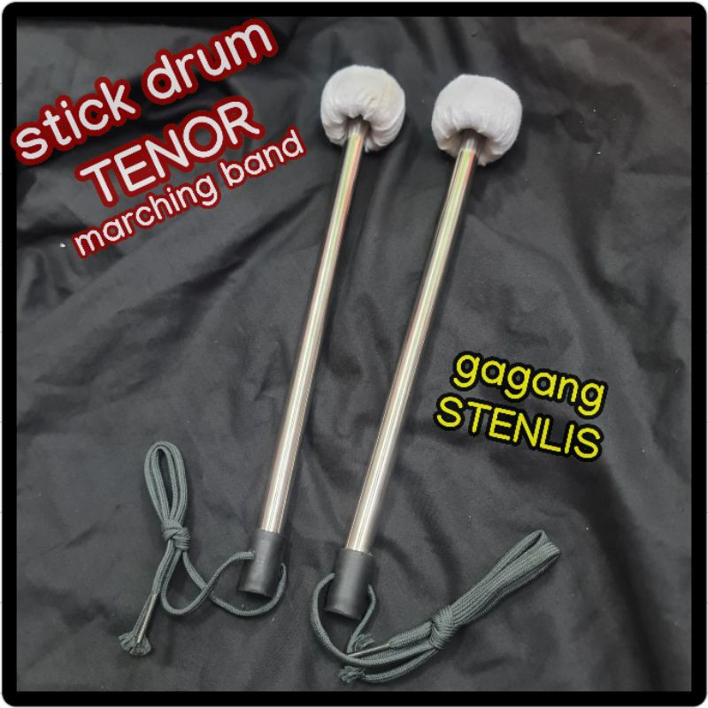 TENOR STICK DRUM BAND MARCHING BAND TONGKAT PEMUKUL DRUM TENOR STENLIS STIK
