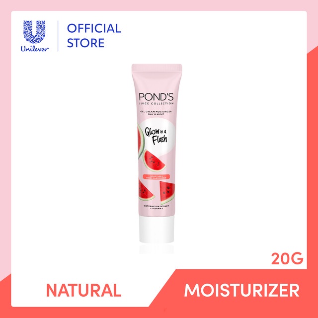 PELEMBAB POND'S JUICE COLLECTION MOISTURIZER WATERMELON EXTRACT 20G - SKINCARE PELEMBAB WAJAH DENGAN VIT. E UNTUK SEMUA JENIS KULIT