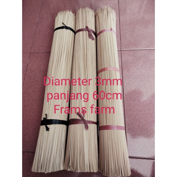 Jeruji sangkar bambu full kulitan 3mm panjang 60cm(1000pcs)