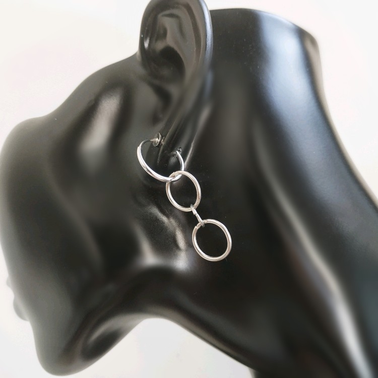 anting pria korea / Bts / anting pria jepit /stainless/ anting anti karat/ robagin / punk/ Ant121