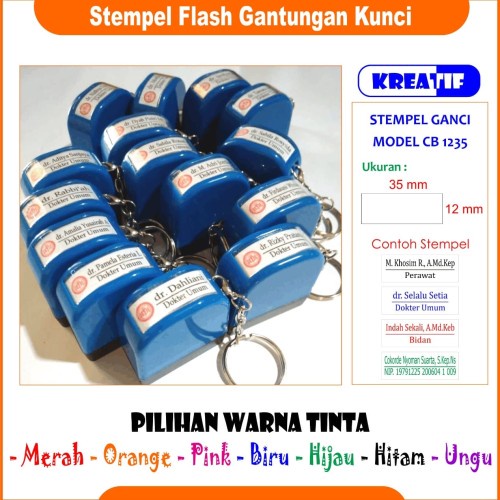 

Stempel Flash Otomatis Automatic Warna Nama dan Jabatan NIP Custom