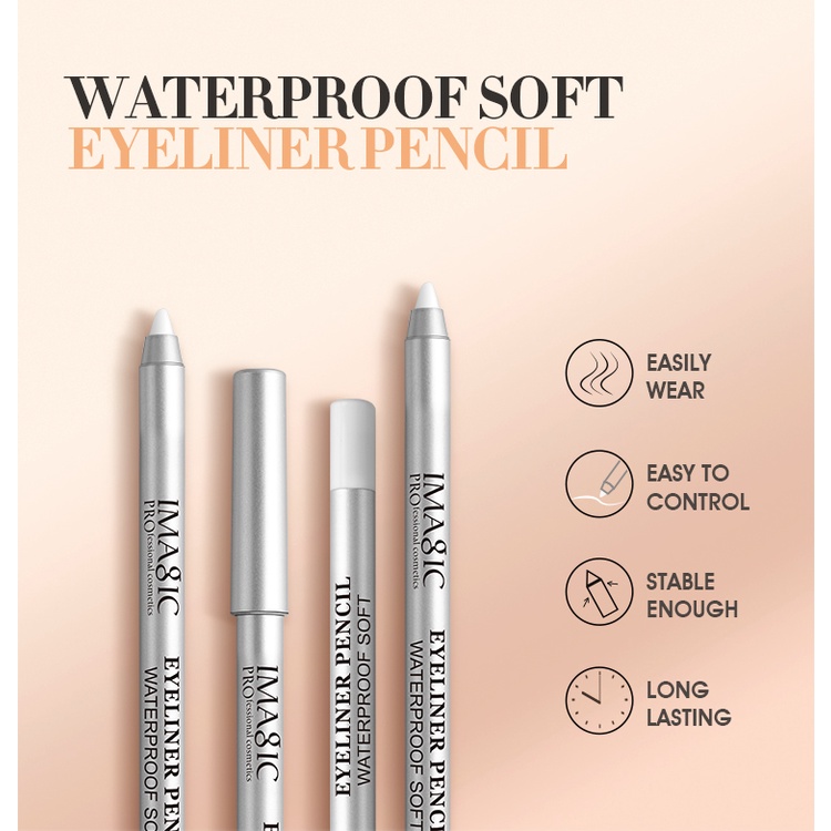 (READY &amp; ORI) IMAGIC Waterproof Soft Eyeliner White EY348