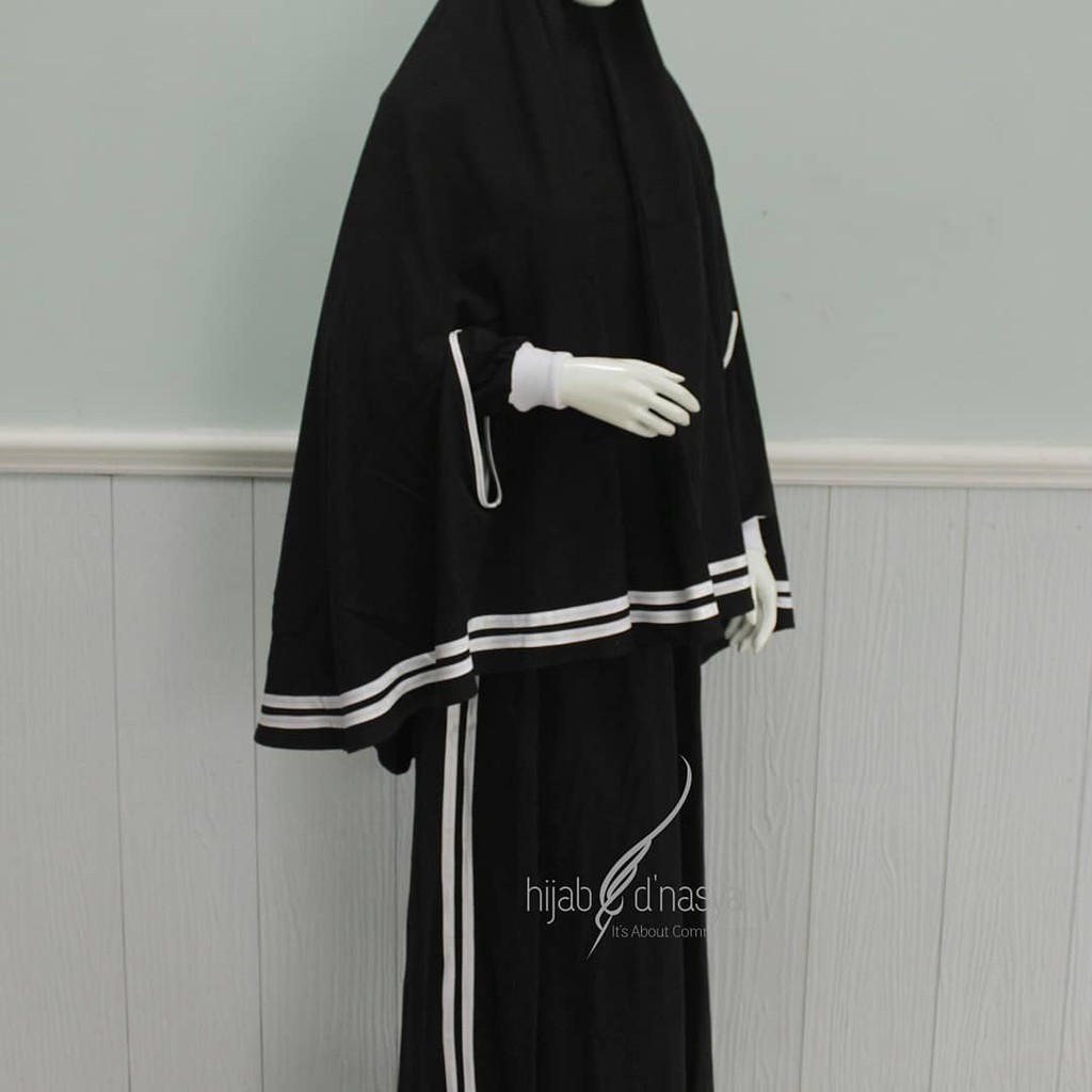 Gamis Sporty Syari Set Jilbab by D'Nasya Free Cadar