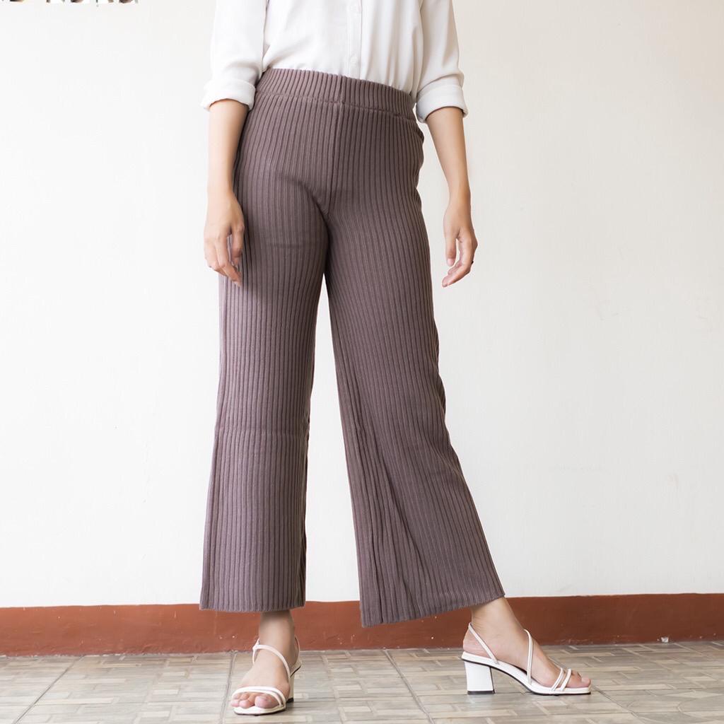 MIYU KULOT RAJUT | CELANA RAJUT/ HORNET PANTS / KNIT PANTS/ Celana Murah Berkualitas Kulot Knit Premium - Long Cullote Meera